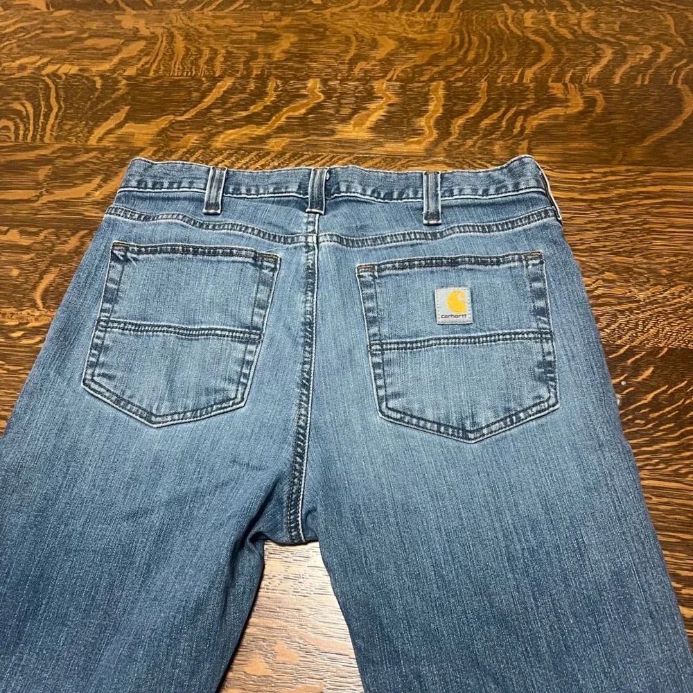 Carhartt Jeans Mens 32x32 Blue Rugged Flex Relaxed Fit 5-Pocket B02804-M